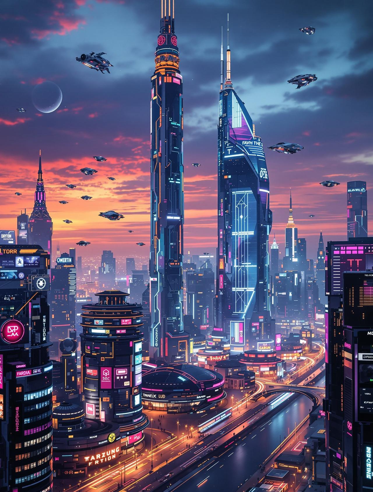 汤姆影院出品科幻电影《未来都市》官方海报，展现2050年绿色智能城市的宏伟蓝图